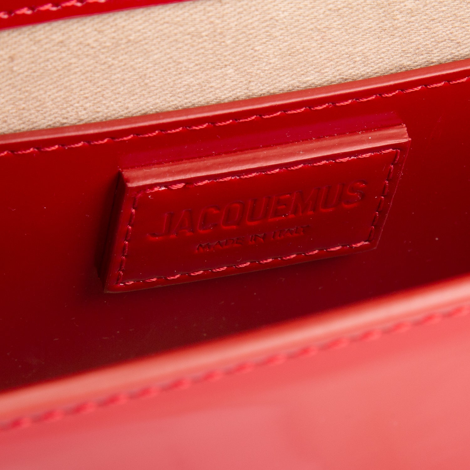 Jacquemus Red Patent Leather Le Bambino Long Bag