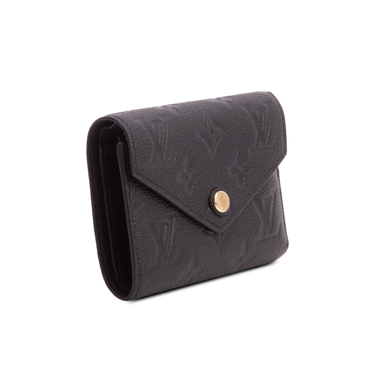 Louis Vuitton Black Monogram Empreinte Leather Victorine Wallet