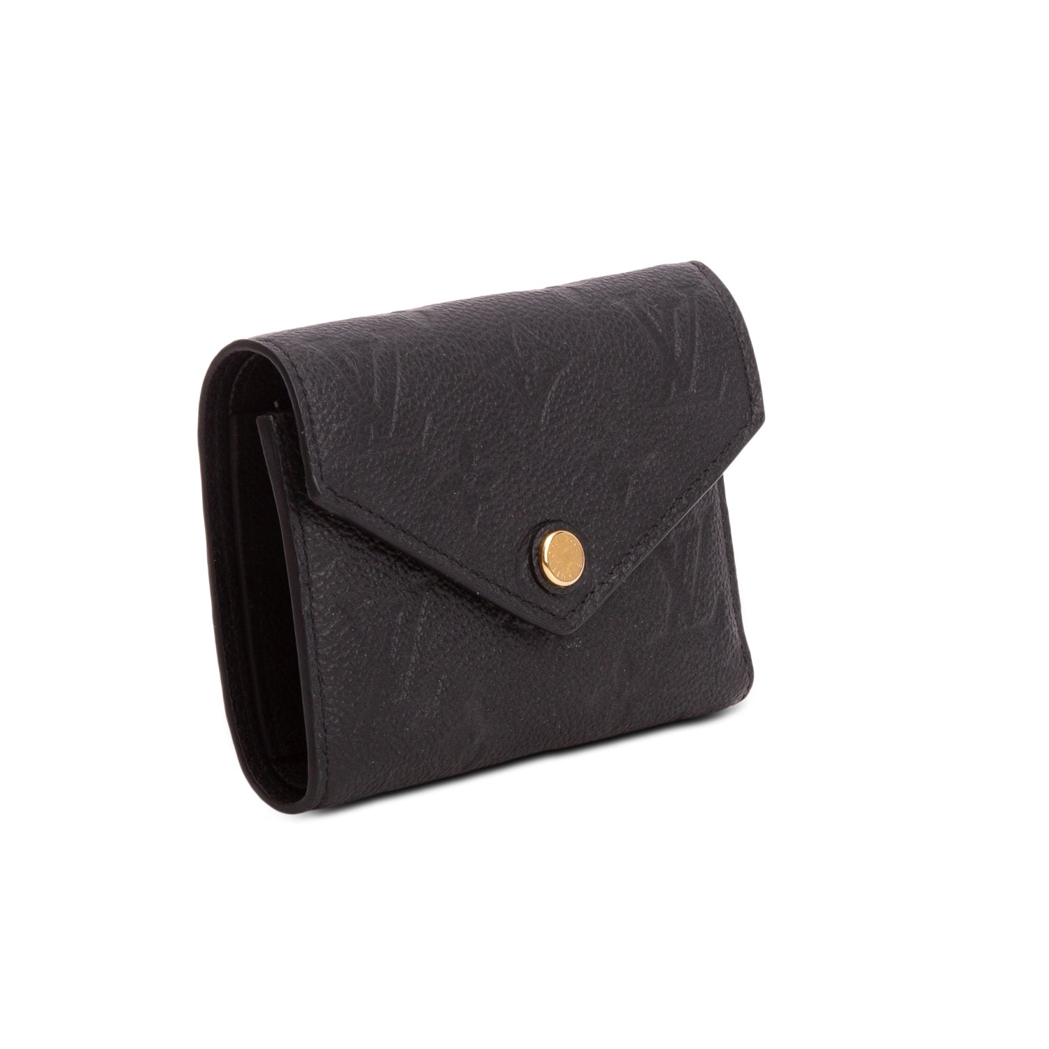 Louis Vuitton Black Monogram Empreinte Leather Victorine Wallet w/ Box
