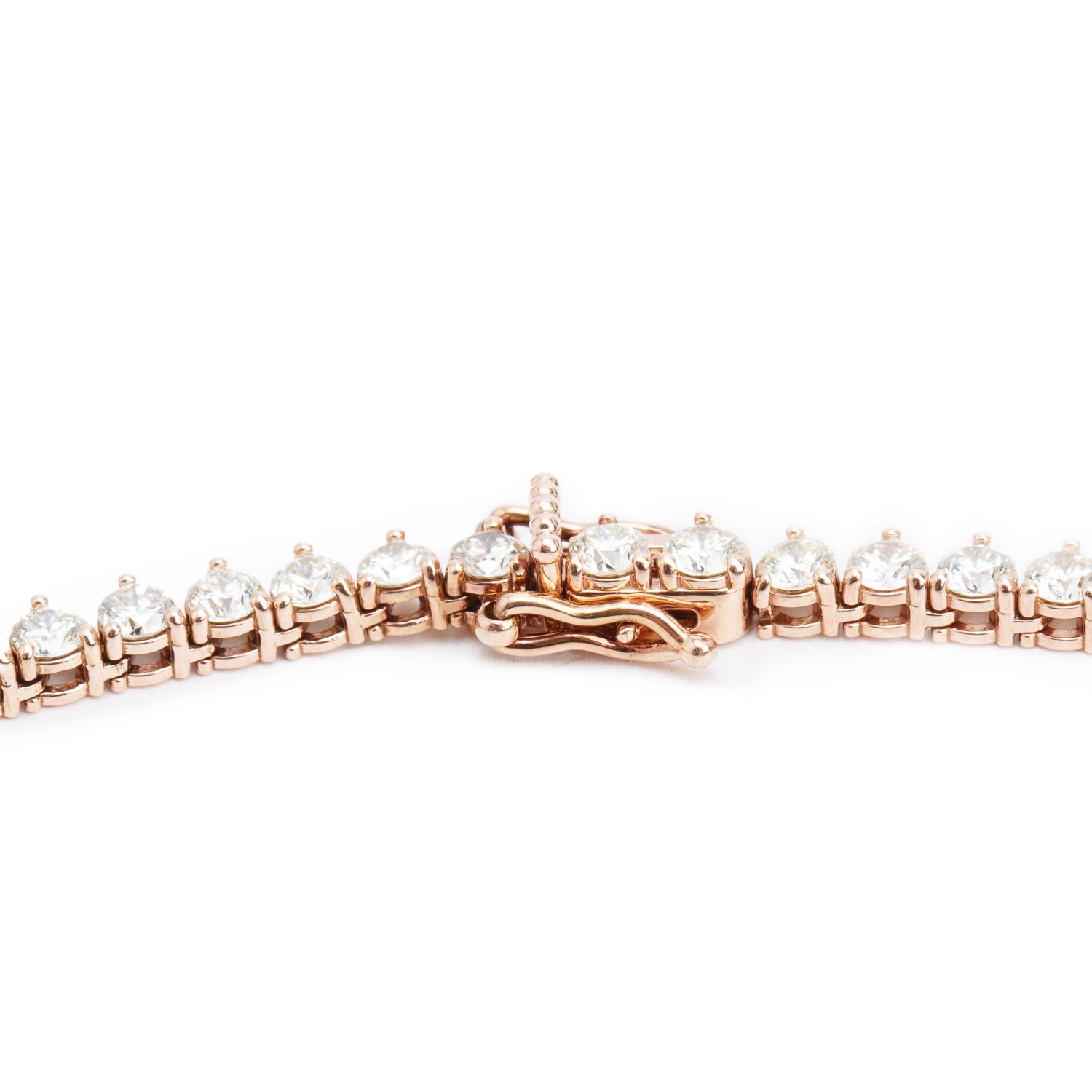 10k Rose Gold 10.32 tcw. Diamond Tennis Necklace