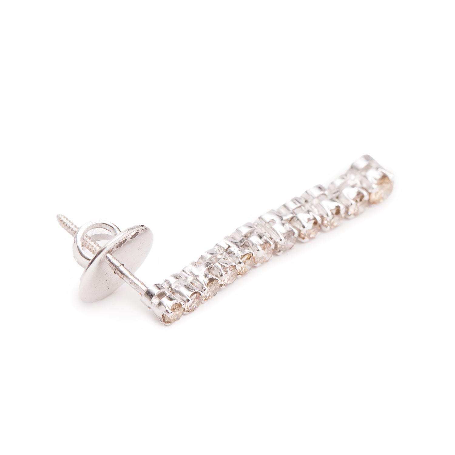 14k White Gold 1.12 tcw. Diamond Drop Earrings