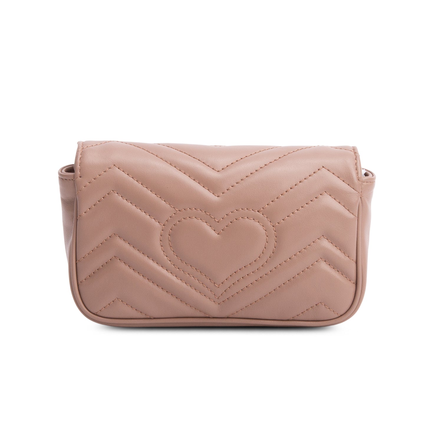 Gucci Pink GG Marmont Matelasse Leather Super Mini Bag