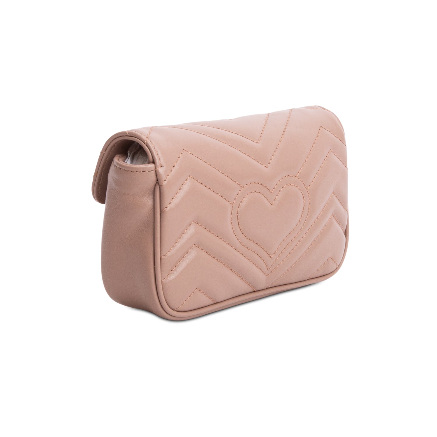 Gucci Pink GG Marmont Matelasse Leather Super Mini Bag