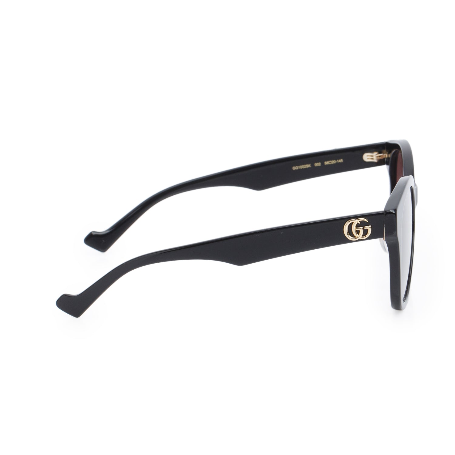 Gucci GG1002SK Black Acetate GG Round Sunglasses w/ Case