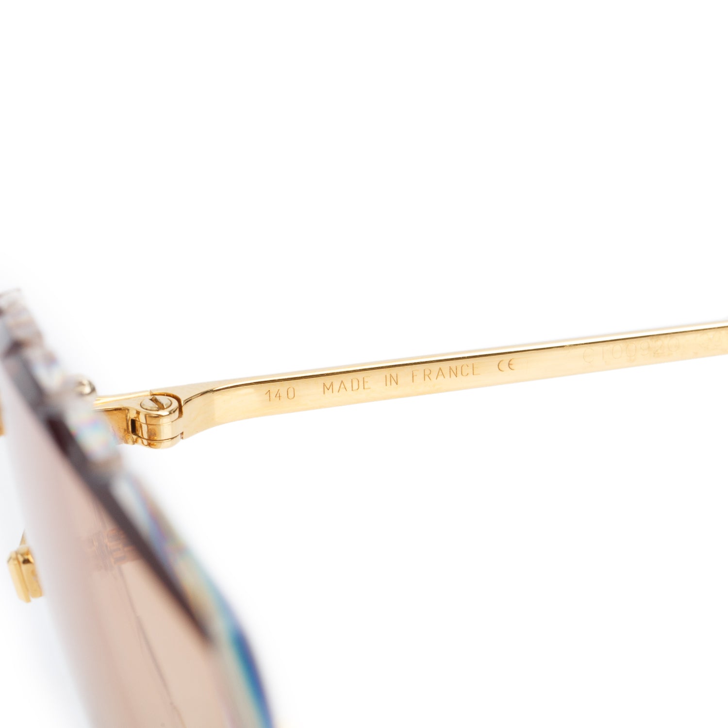 Cartier CT000920 Brown Rimless Diamond Cut Sunglasses w/ Case