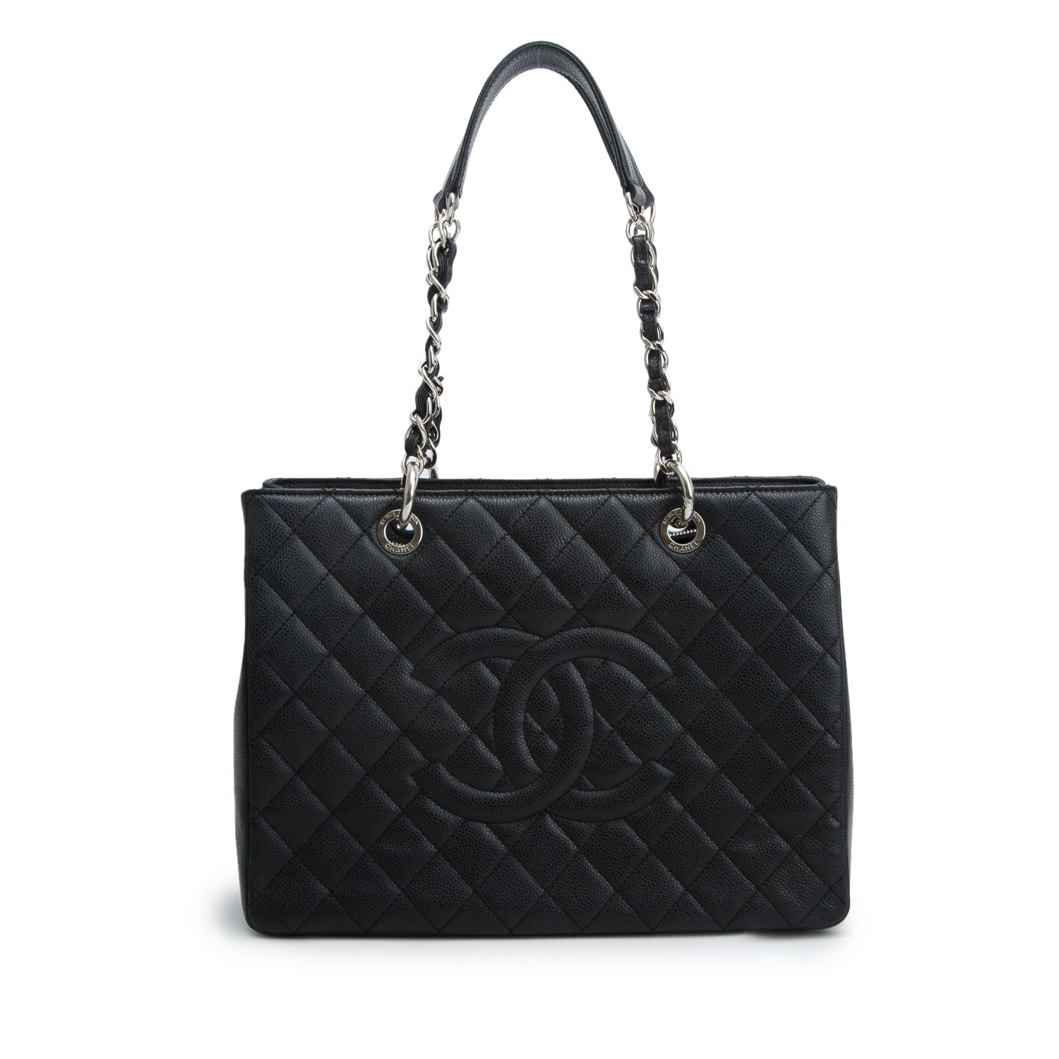 Chanel Black Caviar Leather Grand Shopping Tote (GST) w/ Box & Authenticity Card