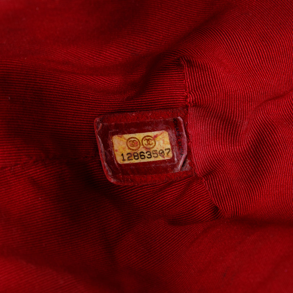 Chanel Red Caviar Quilted Cosmetic Pouch