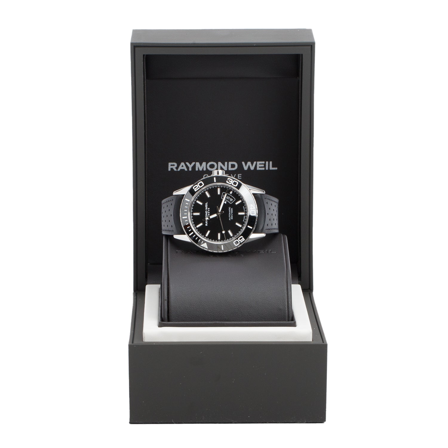 Raymond Weil Stainless Steel Freelancer 42.5 MM Automatic Watch Black Dial 2760 w/ Box & Papers
