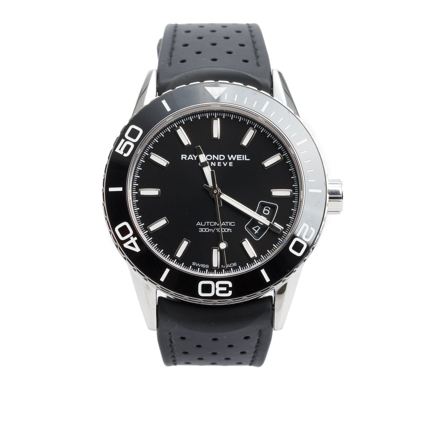 Raymond Weil Stainless Steel Freelancer 42.5 MM Automatic Watch Black Dial 2760 w/ Box & Papers