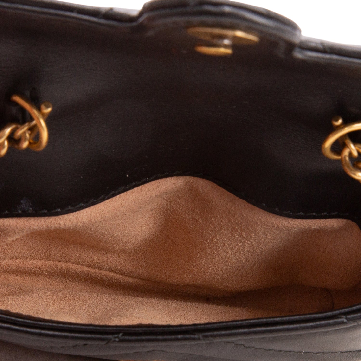 Gucci Black Calfskin Matelasse Marmont Coin Purse on Chain