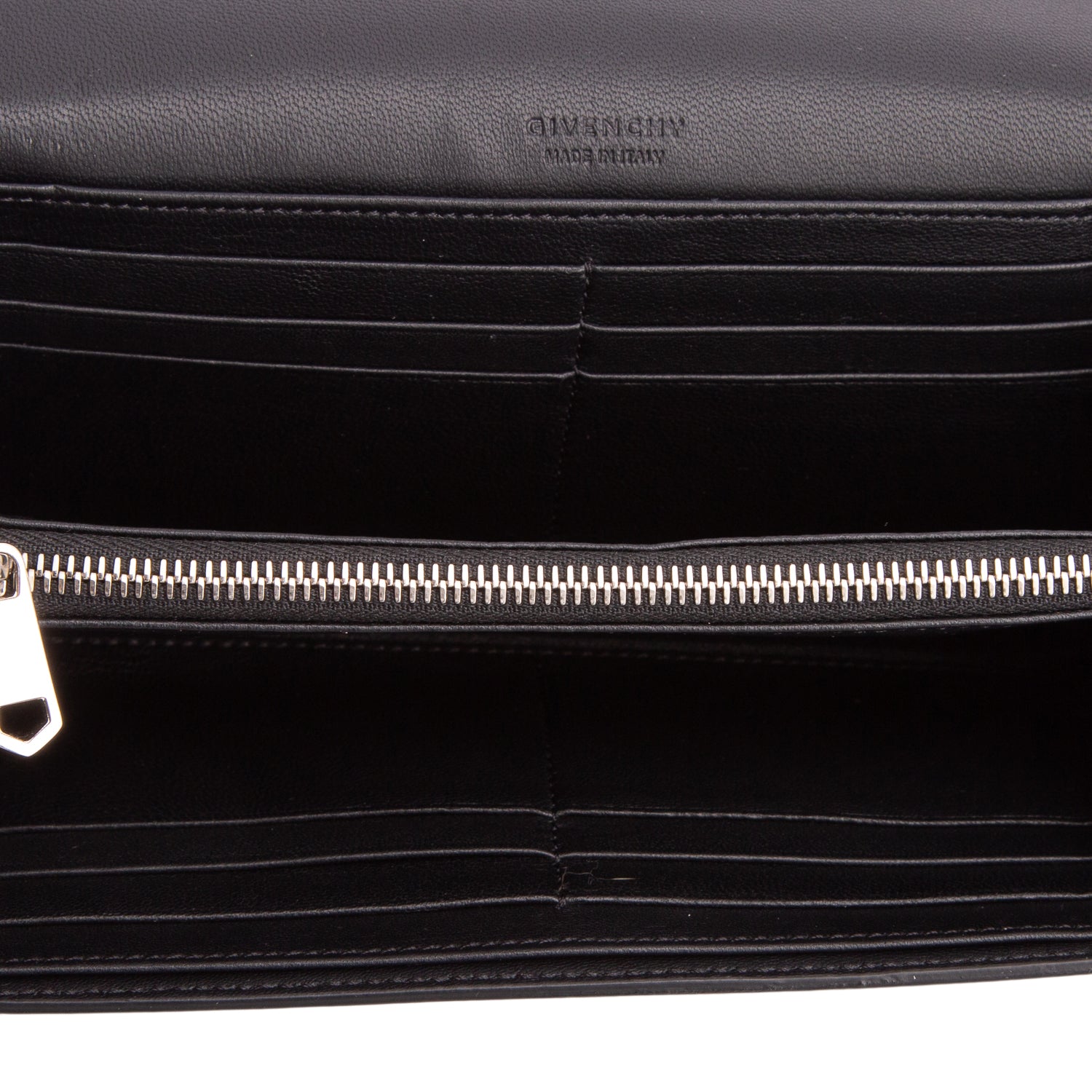 Givenchy Black Calfskin Horizon Leather Continental Wallet