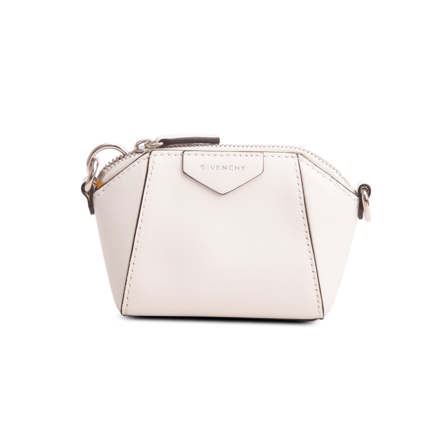 Givenchy 2020 White Lambskin Baby Antigona Bag w/ Chain