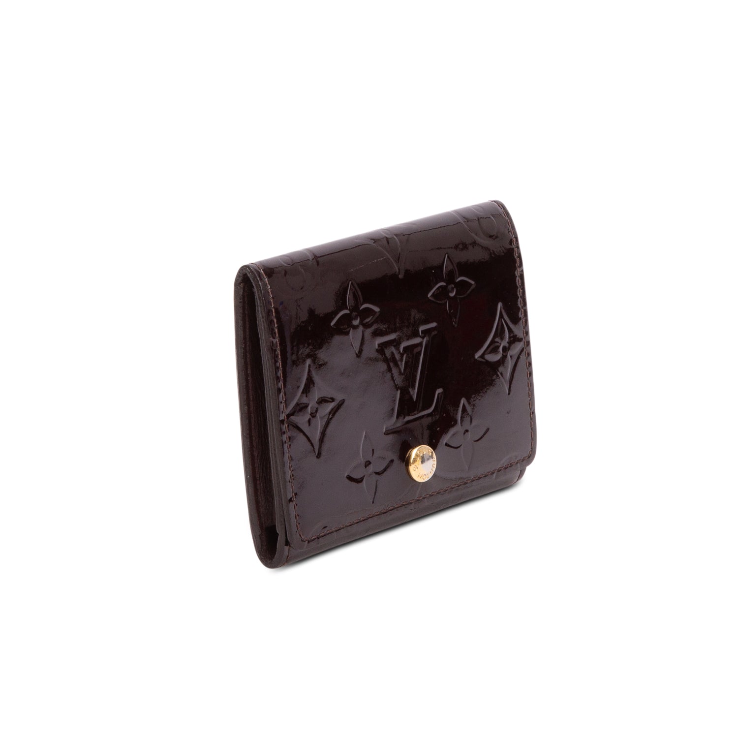 Louis Vuitton Amarante Vernis Envelope Carte de Visite Card Holder w/ Box
