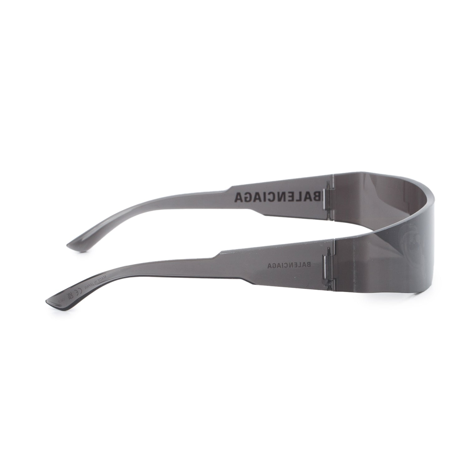 Balenciaga BB0041S Black Rectangle Shield Sunglasses