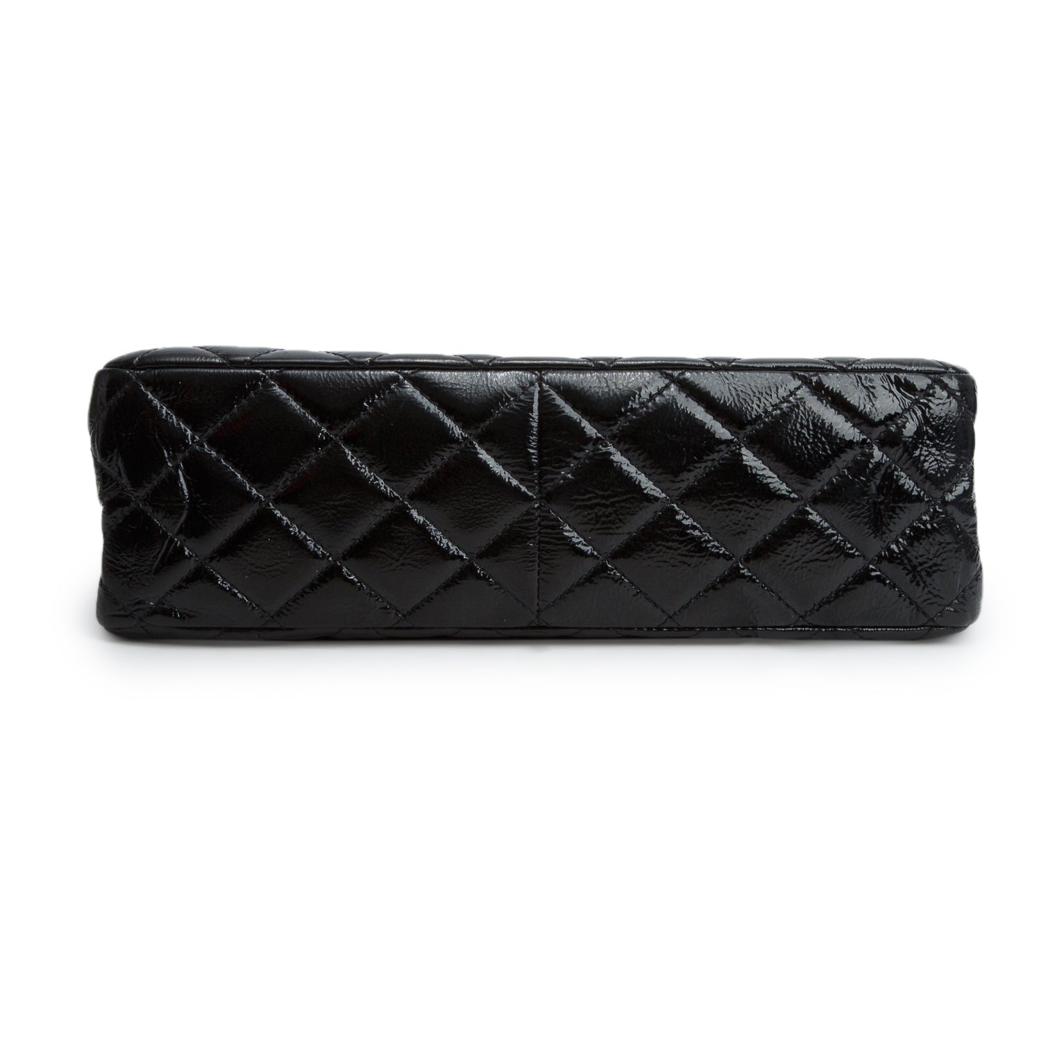 Chanel Black Glazed Calfskin Quilted 2.55 Reissue 227 Double Flap w/ Box & Authenticity Card