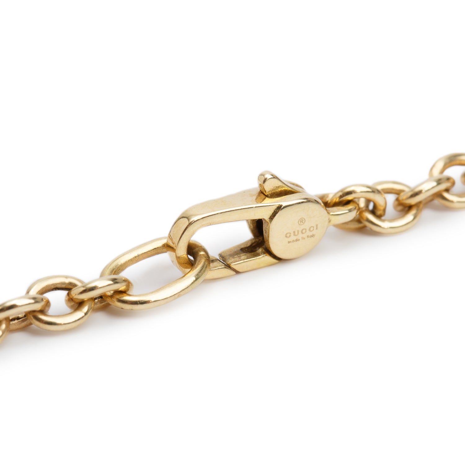 Gucci 18k Yellow Gold Horsebit Pendant Necklace w/ Box
