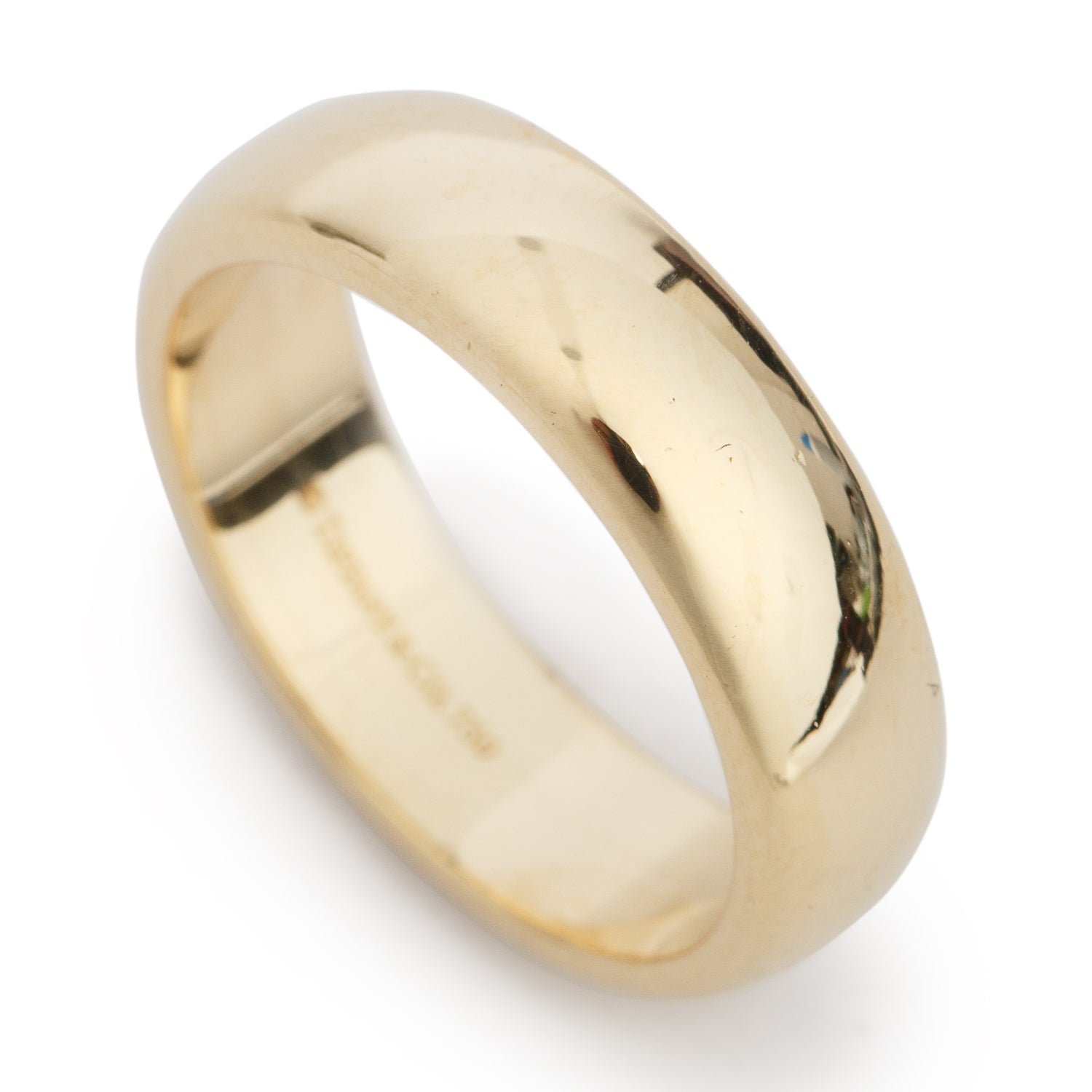 Tiffany & Co. 18k Yellow Gold Forever 6 MM Wedding Band Ring, Size 8.75