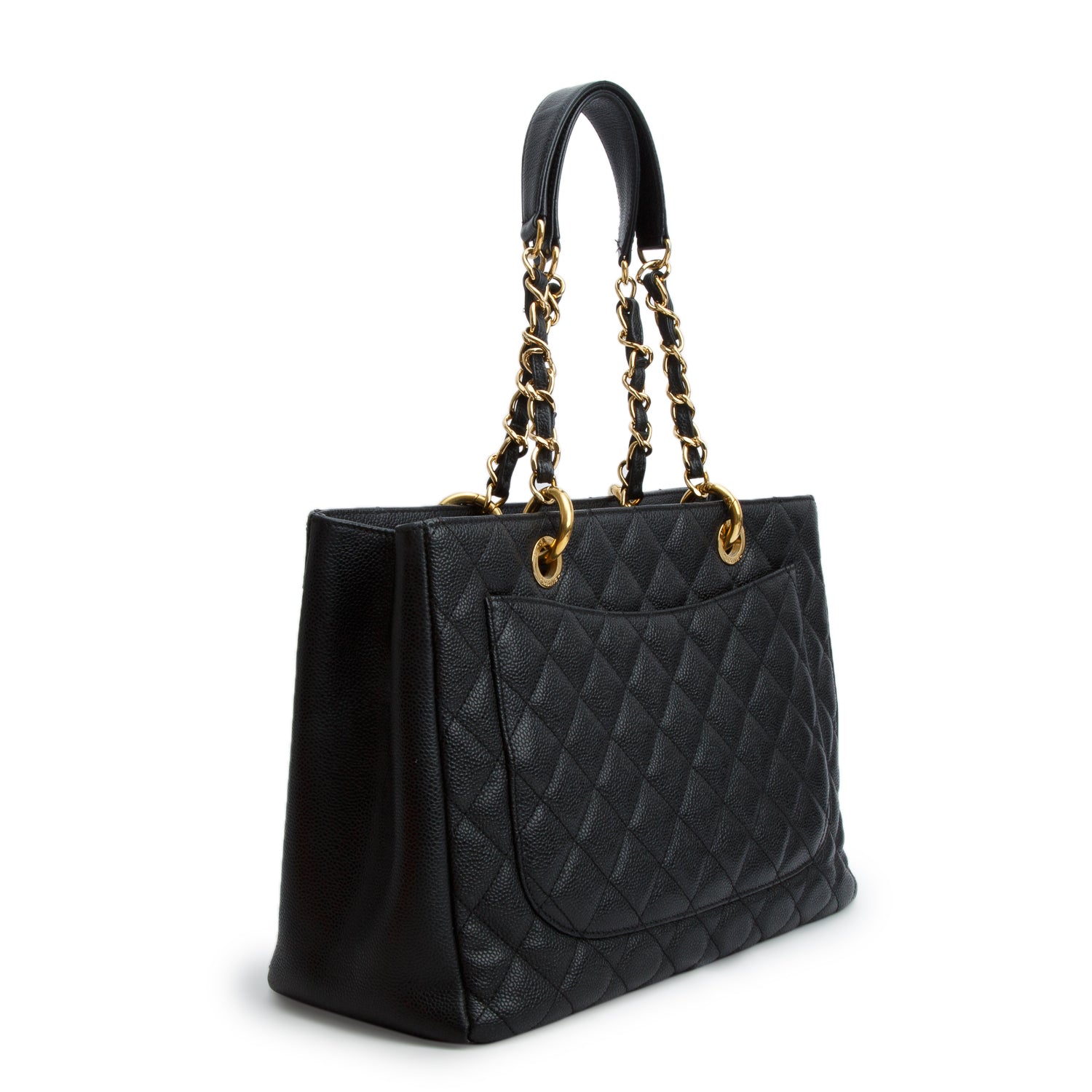 Chanel Black Caviar Leather Grand Shopping Tote (GST) w/ Box & Authenticity Card