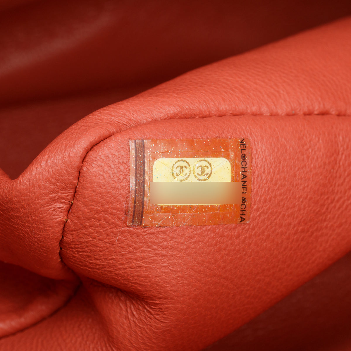Chanel Peach Quilted Calfskin Leather 2.55 Reissue 227 Double Flap Bag w/ Authenticity Card