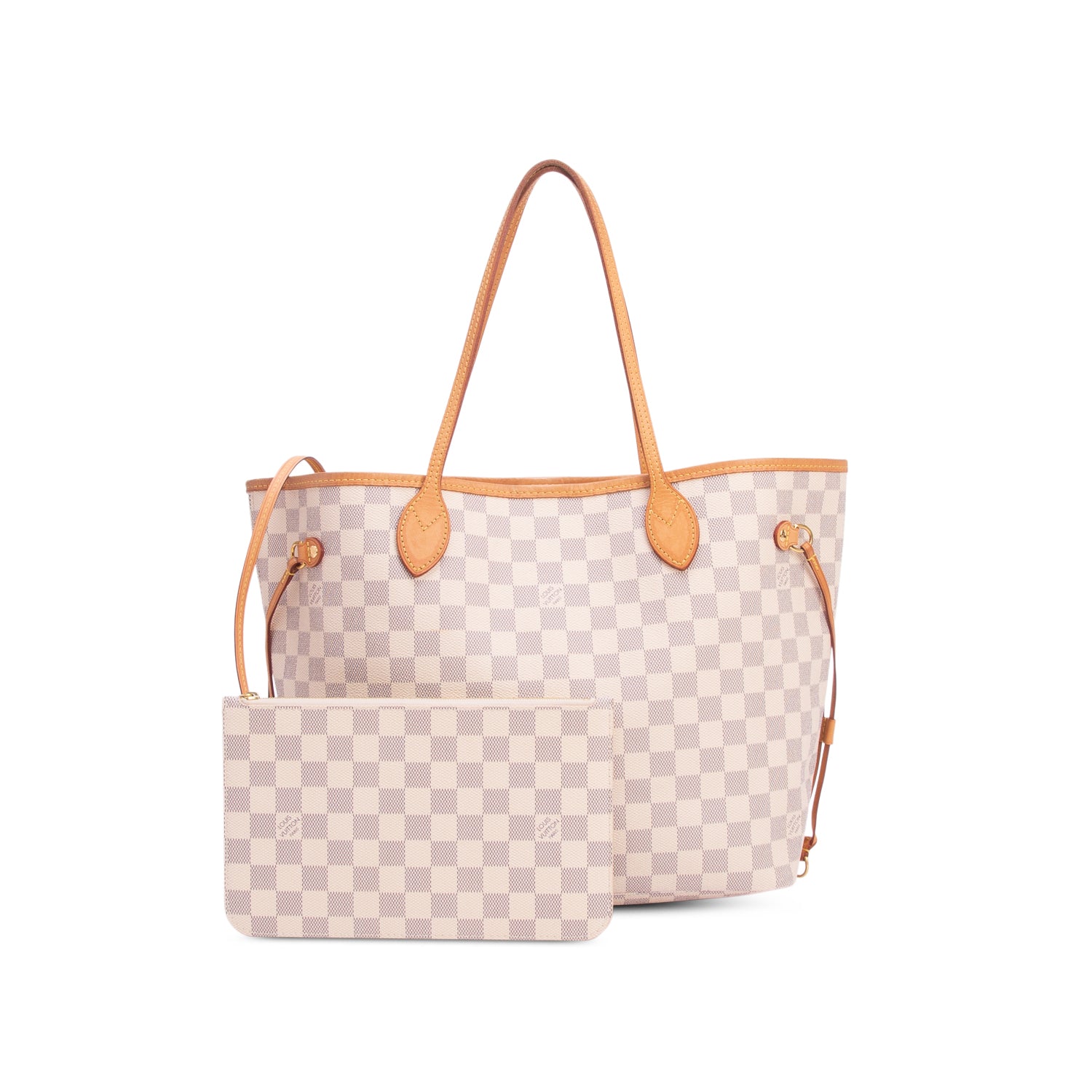 Louis Vuitton Damier Azur Neverfull MM w/ Pouch