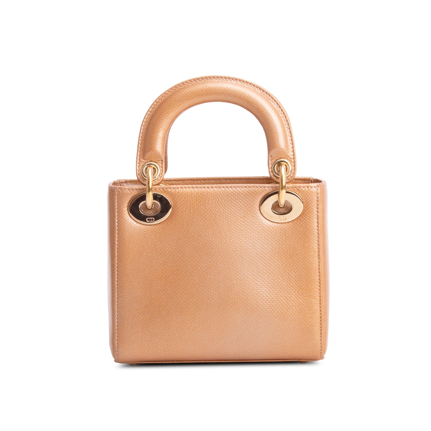 Christian Dior Orange Lizard Mini Lady Dior Bag w/ Strap