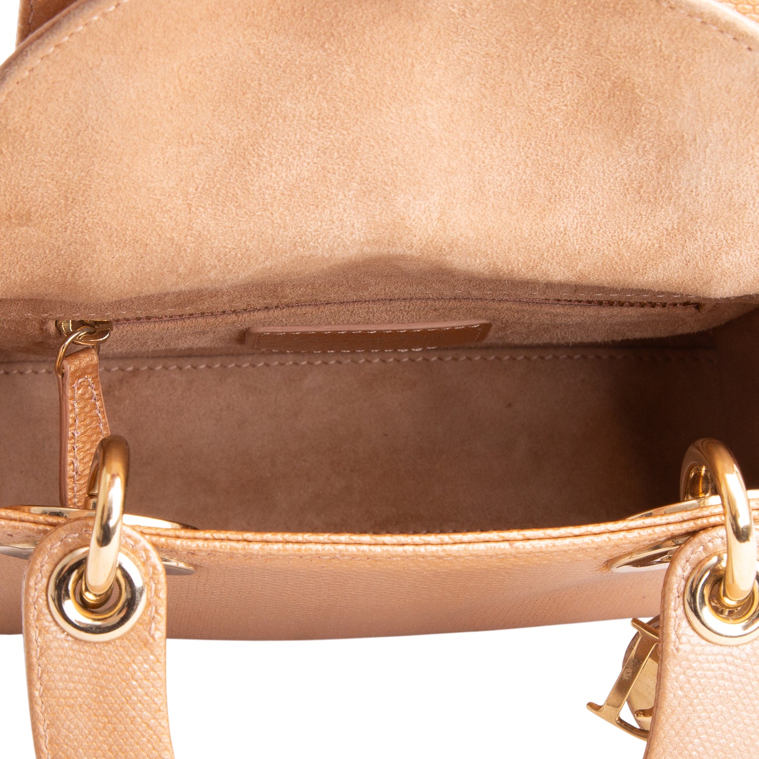 Christian Dior Orange Lizard Mini Lady Dior Bag w/ Strap