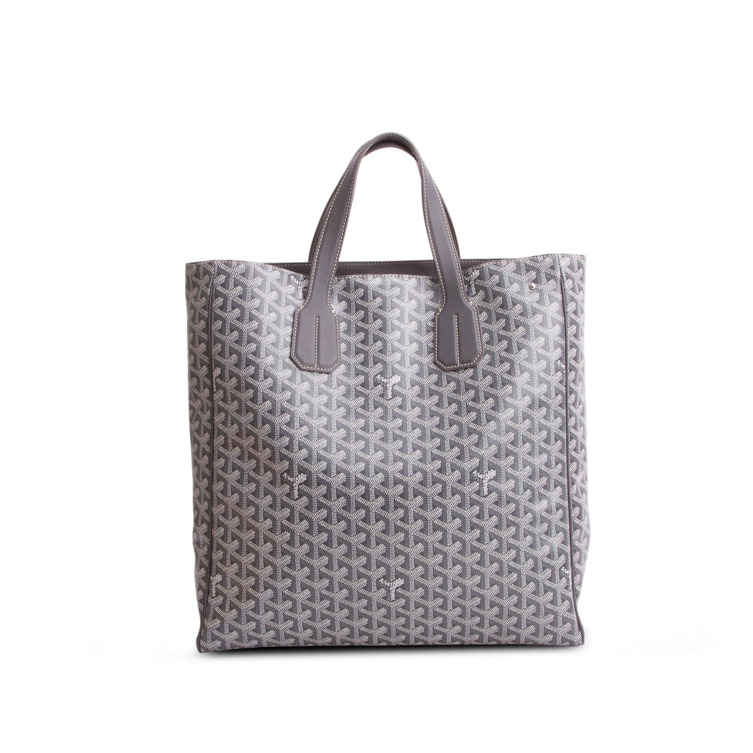 Goyard 2023 Grey Goyardine Voltaire III Tote w/ Strap