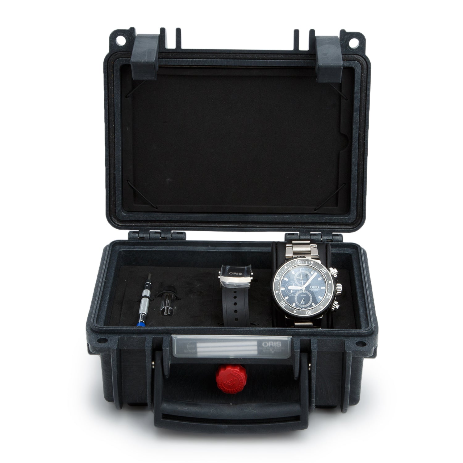 Oris Titanium ProDiver 51 MM Automatic Chronograph Watch Black Dial 7727 w/ Box & Extra Strap