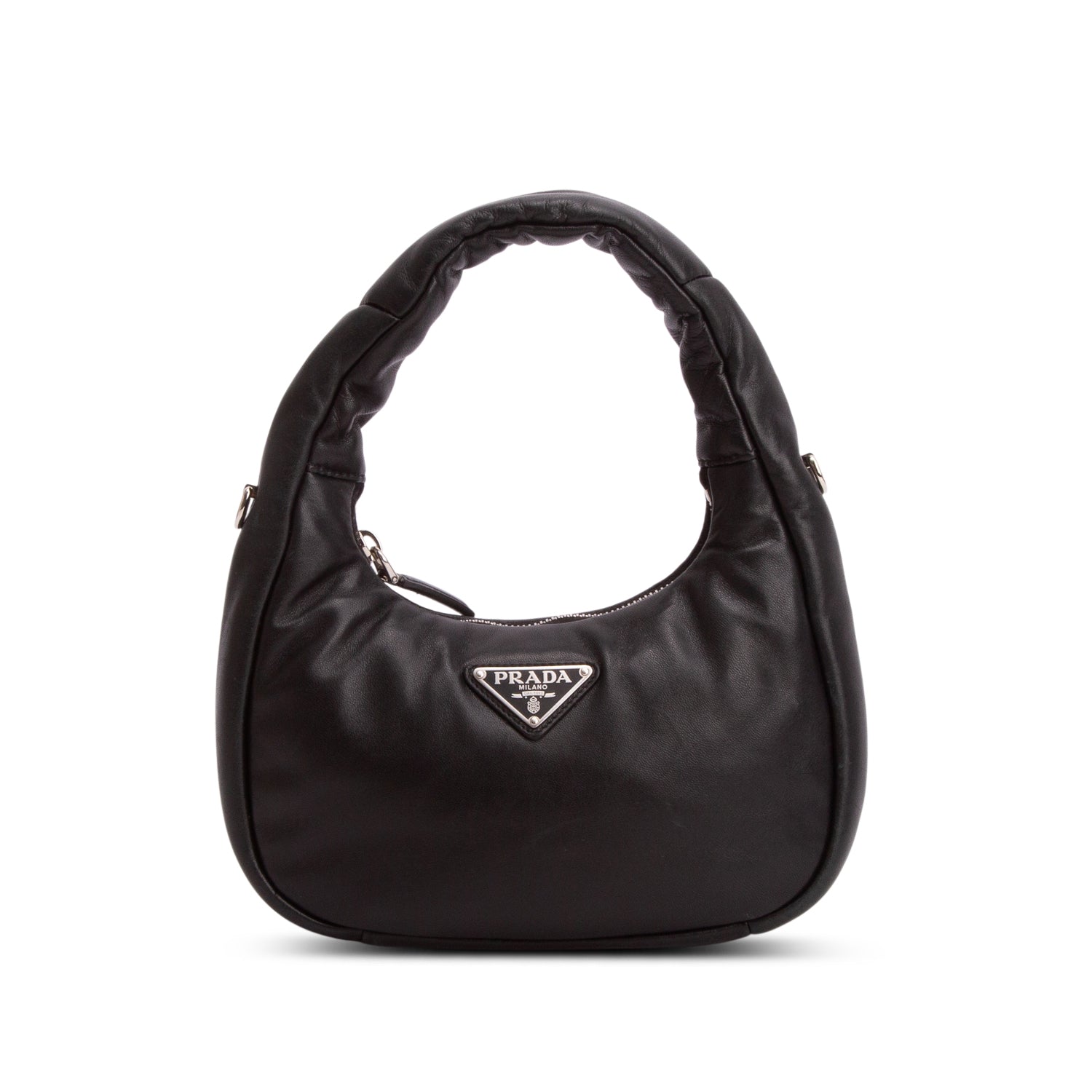 Prada Black Nappa Soft Padded Mini Bag w/ Strap