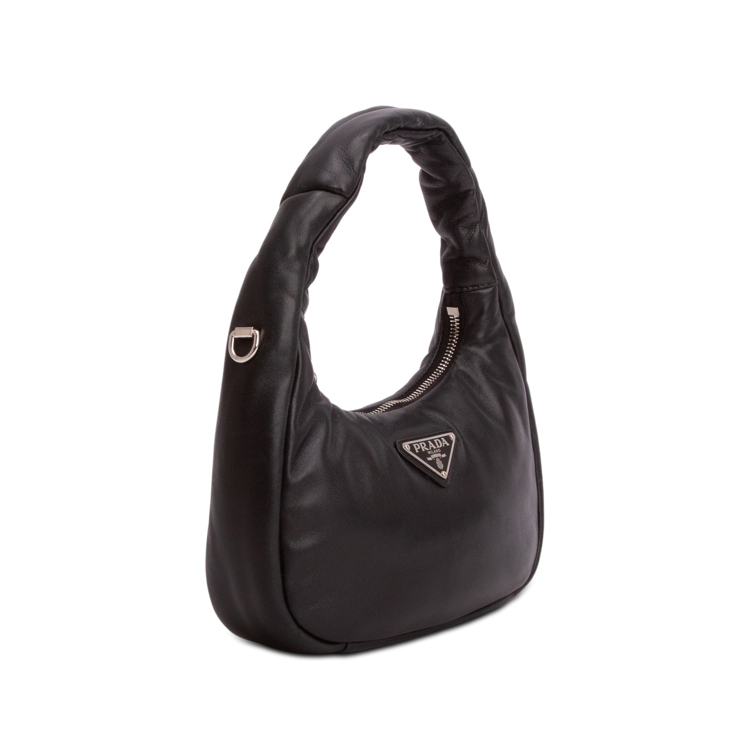 Prada Black Nappa Soft Padded Mini Bag w/ Strap
