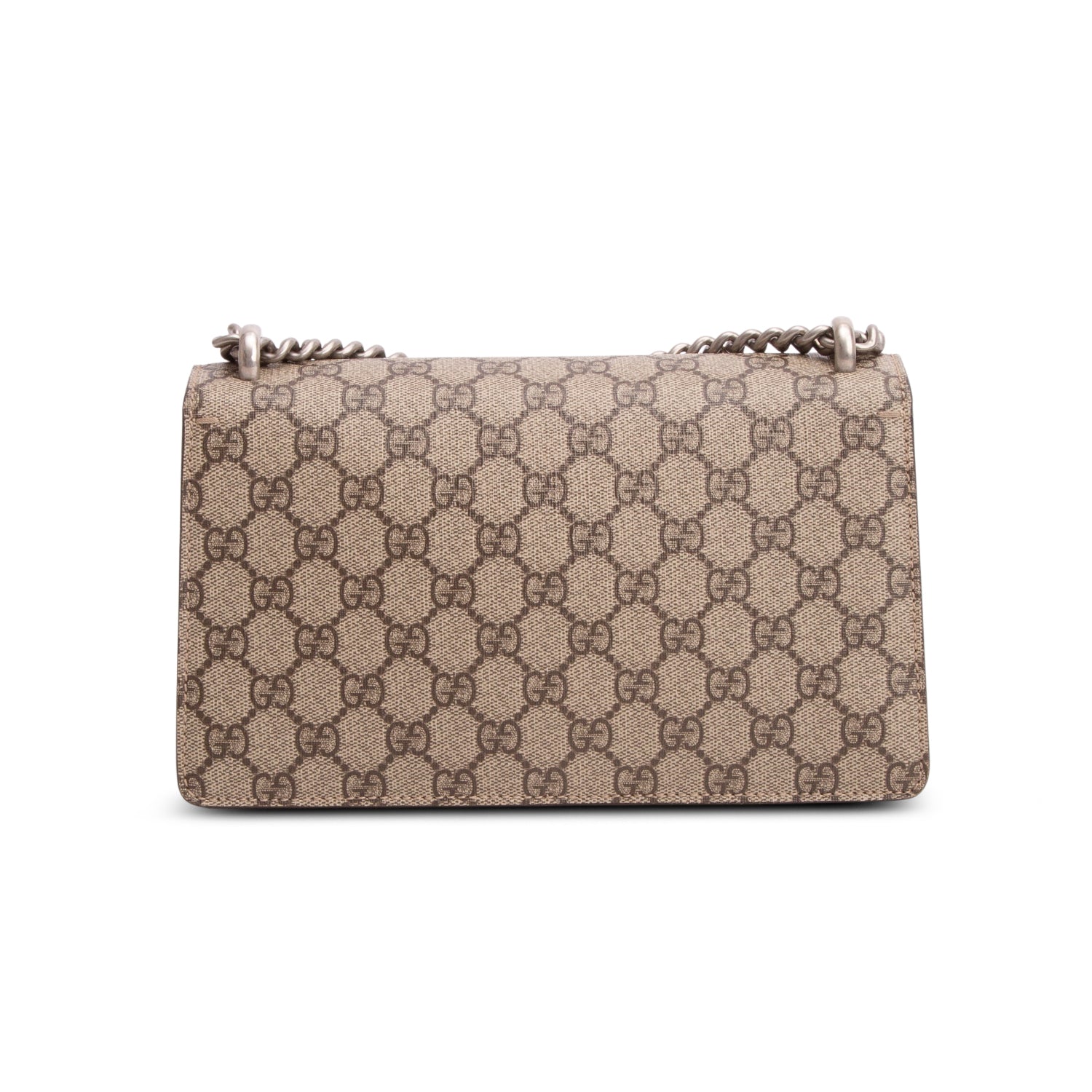 Gucci GG Supreme Monogram Suede Crystal Small Dionysus Shoulder Bag
