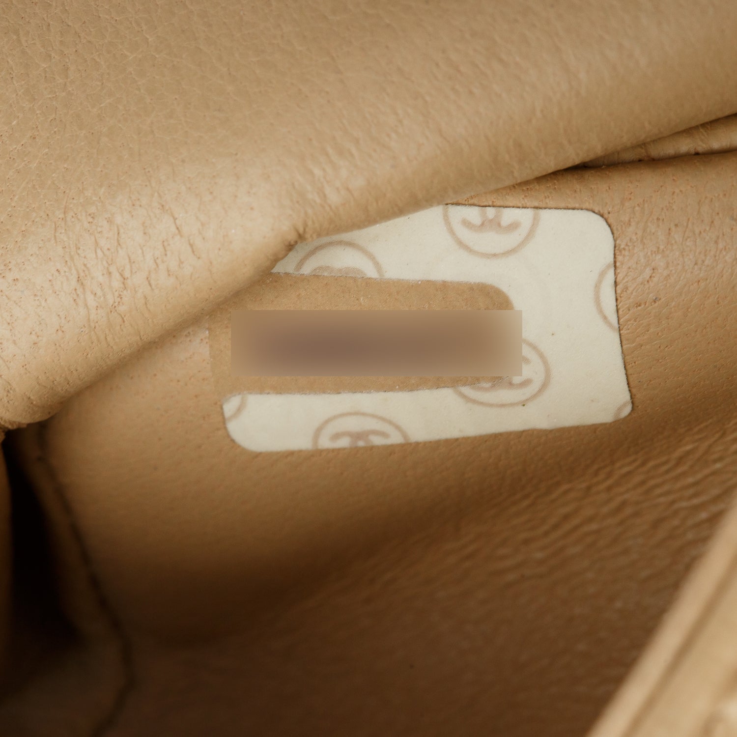 Chanel Vintage Beige Lambskin Quilted Mini Square Single Flap