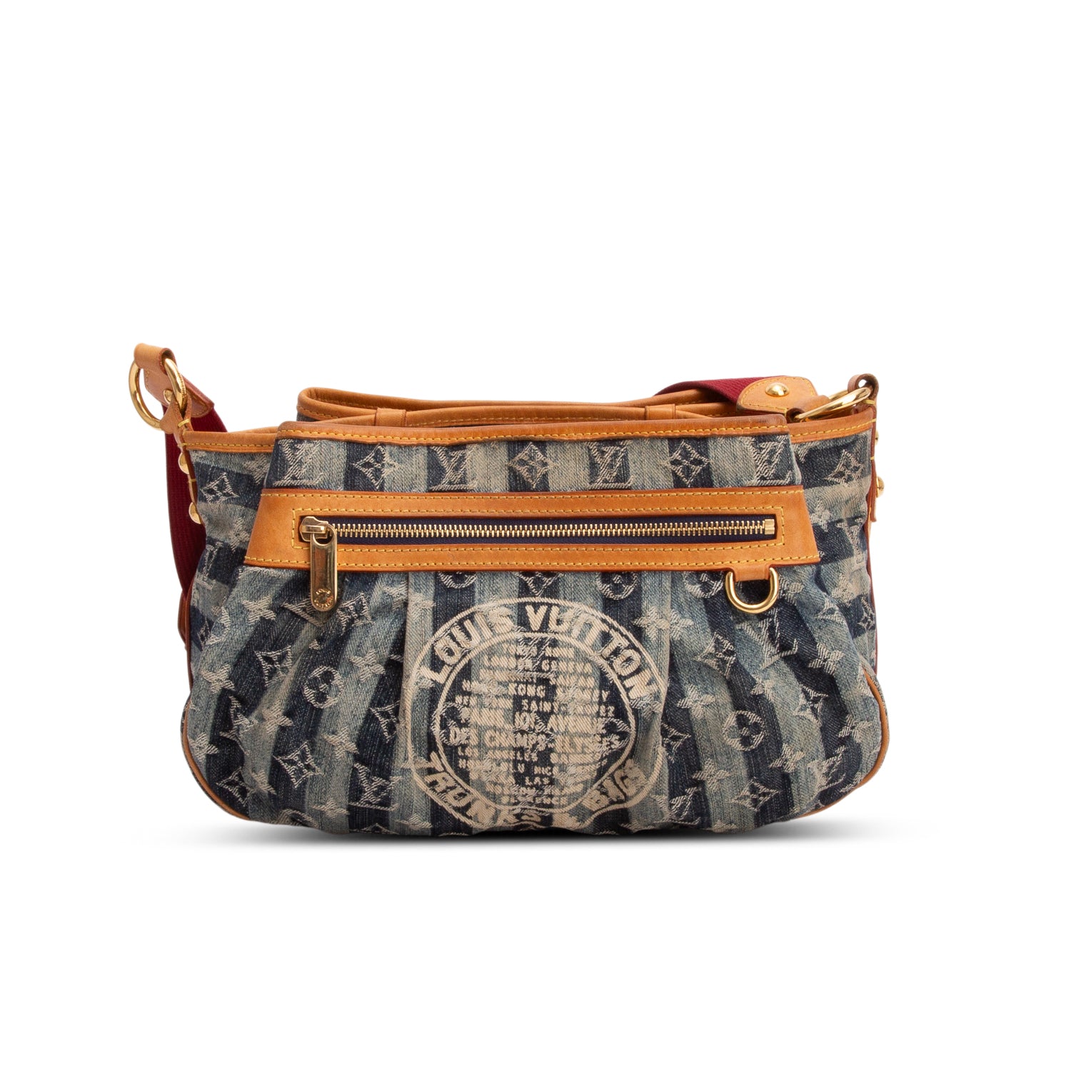 Louis Vuitton Denim Raye Porte Epaule MM
