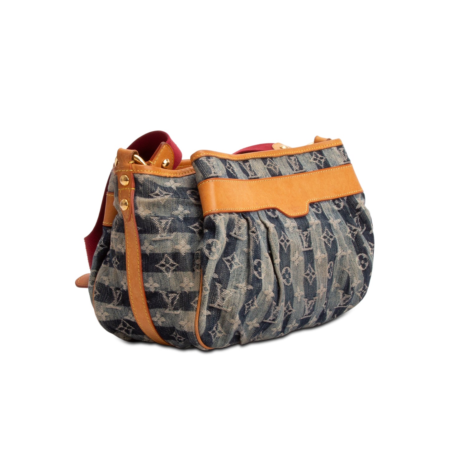 Louis Vuitton Denim Raye Porte Epaule MM