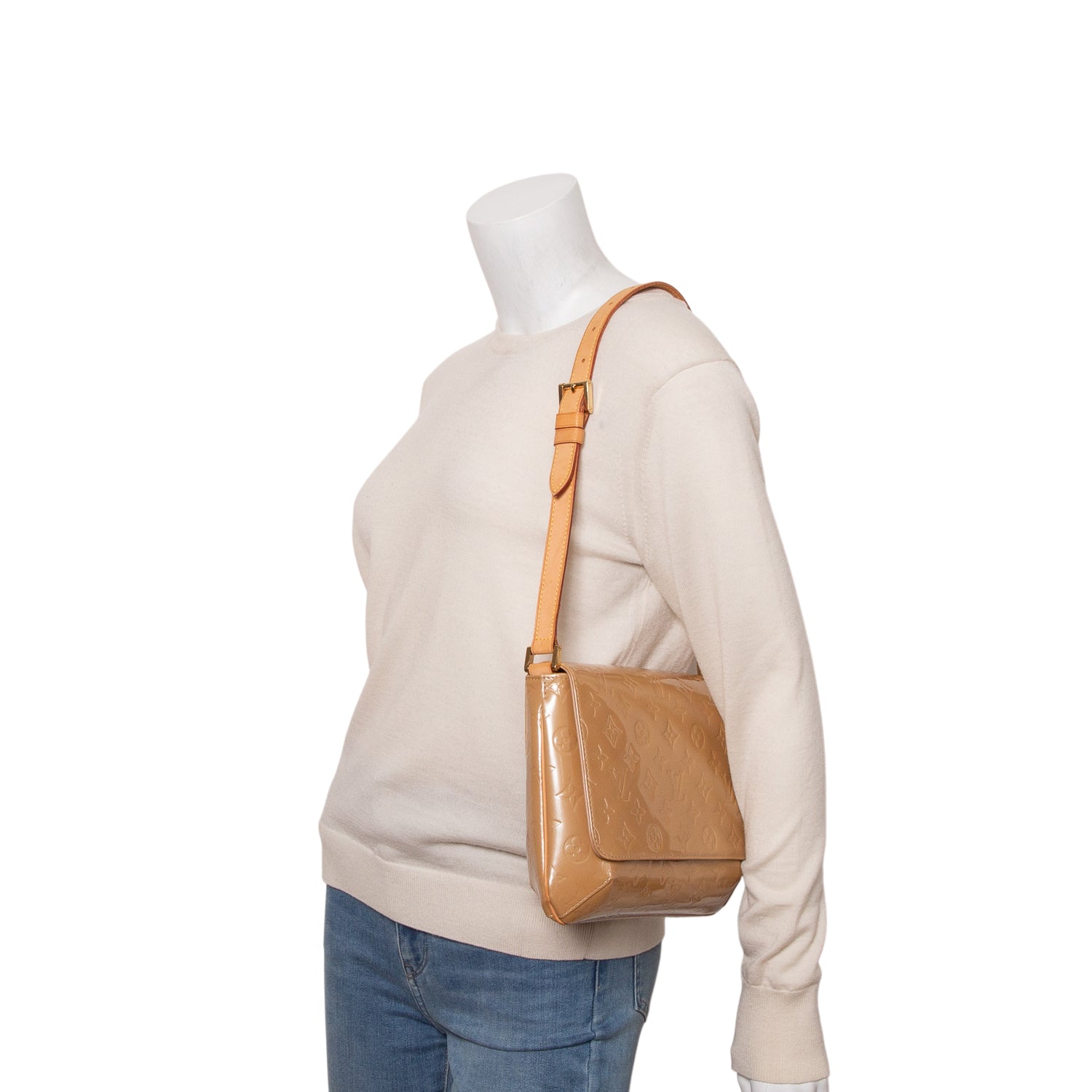 Louis Vuitton Beige Vernis Thomson Street w/ Box