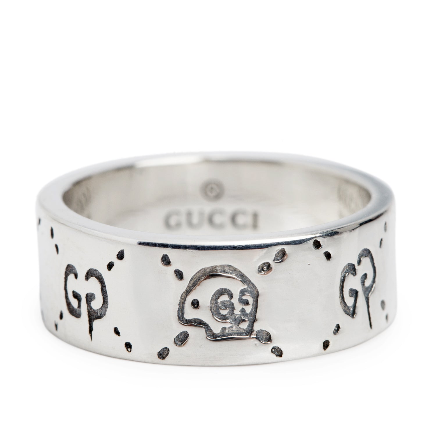Gucci Sterling Silver Ghost Ring, Size 5.5