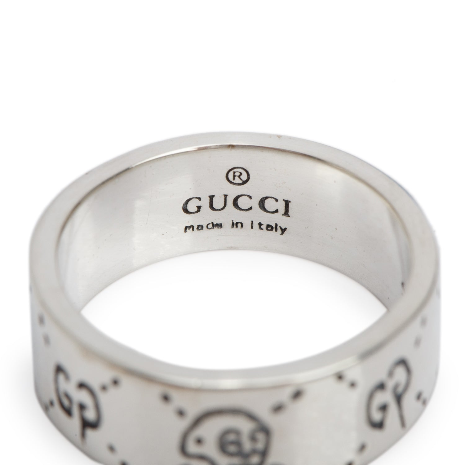 Gucci Sterling Silver Ghost Ring, Size 5.5