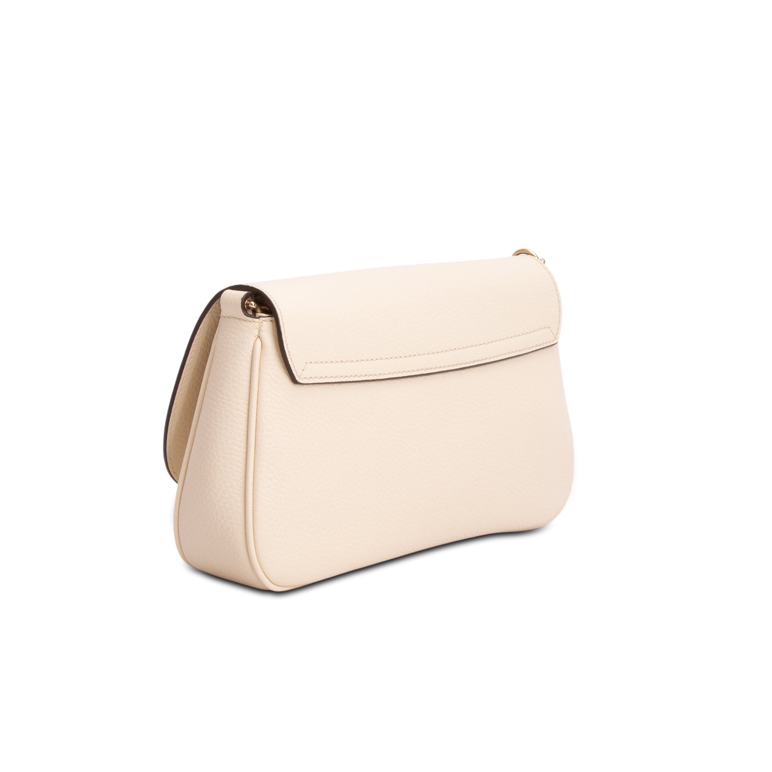 Gucci Cream Pebbled Calfksin Medium Soho Chain Crossbody Bag