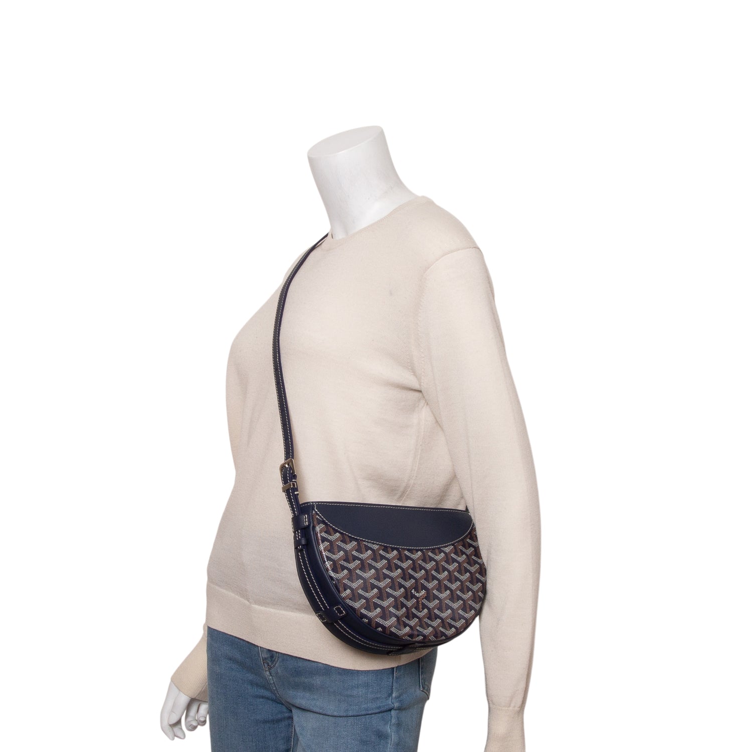 Goyard 2024 Navy Goyardine Canvas Hirondelle