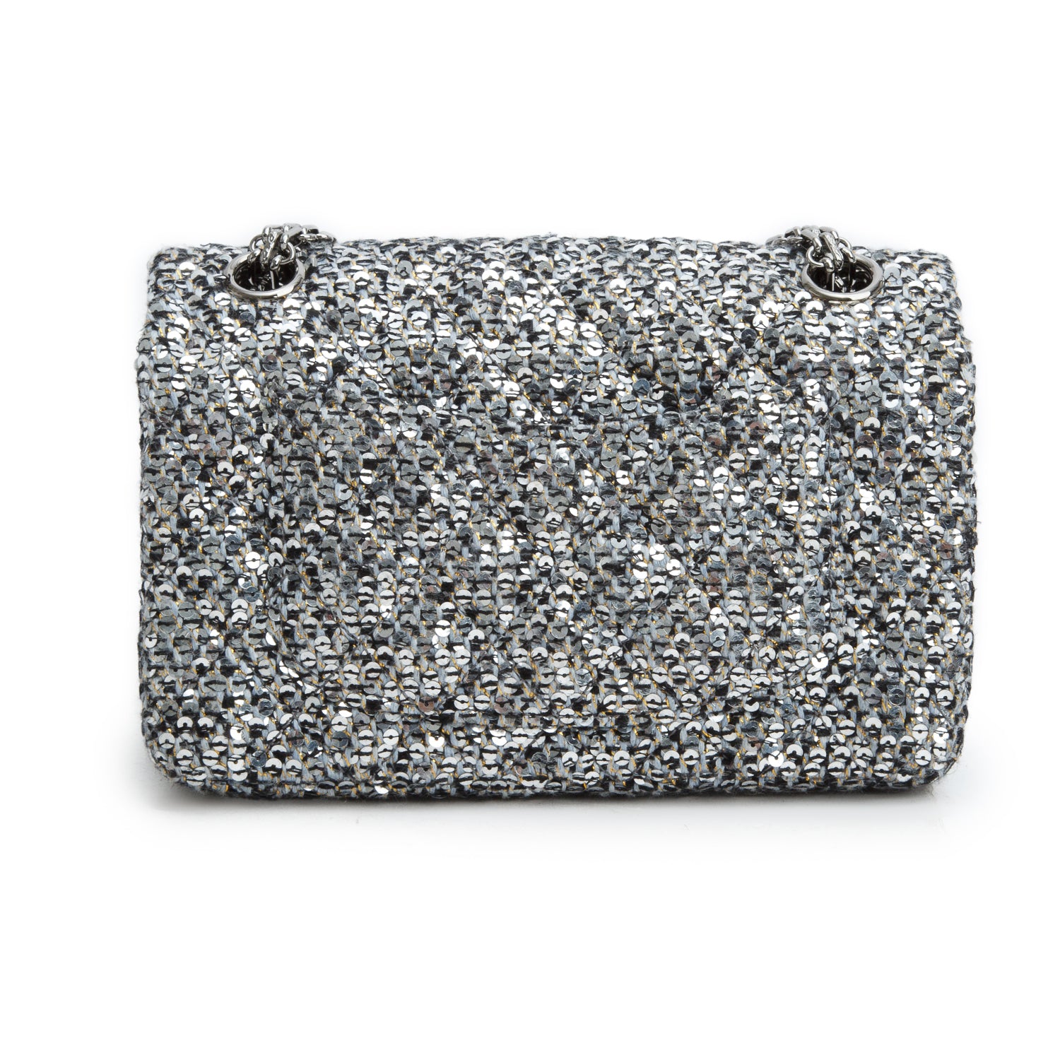 Chanel 2020 Grey Tweed Quilted 2.55 Reissue Mini Flap w/ Authenticity Card