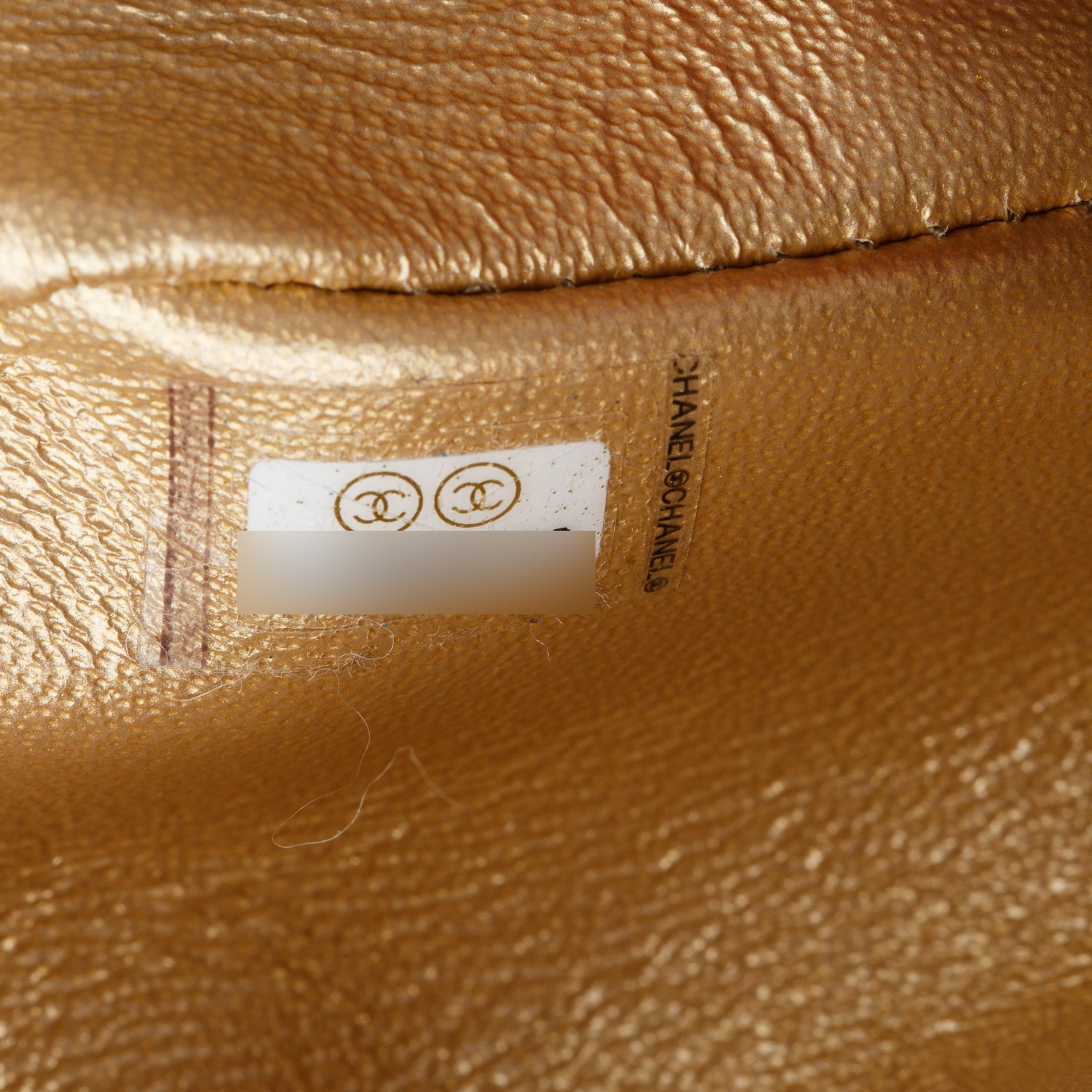 Chanel 2021 Gold Lambskin Quilted Mini Rectangular Flap Bag w/ Authenticity Card