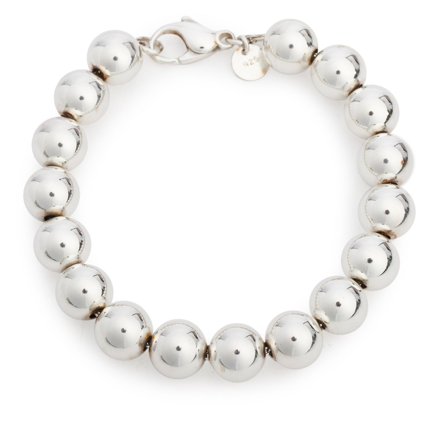 Tiffany & Co. Sterling Silver 10 MM HardWear Ball Bracelet