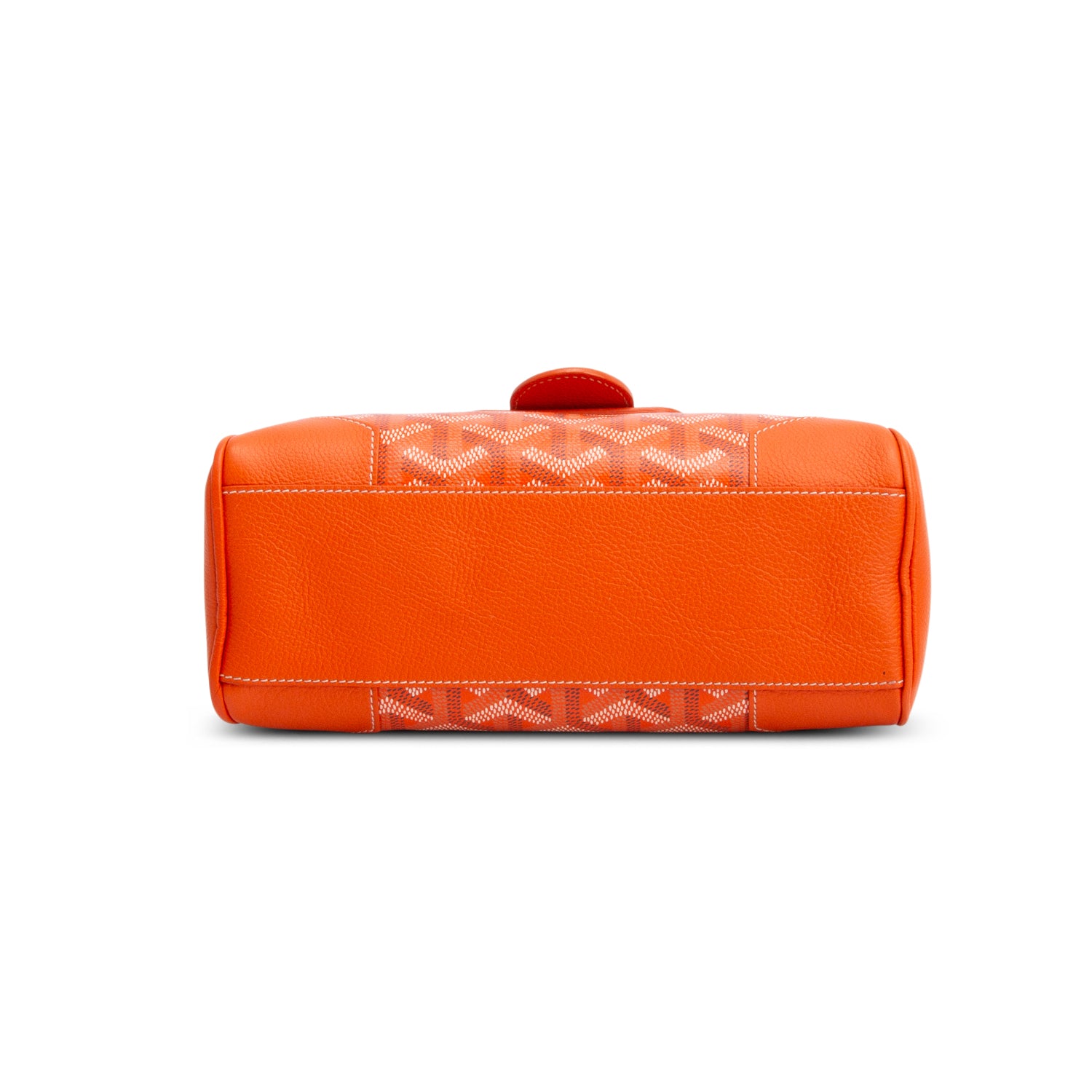 Goyard 2023 Orange Leather & Goyardine Canvas Saigon Souple Mini Bag w/ Box & Strap