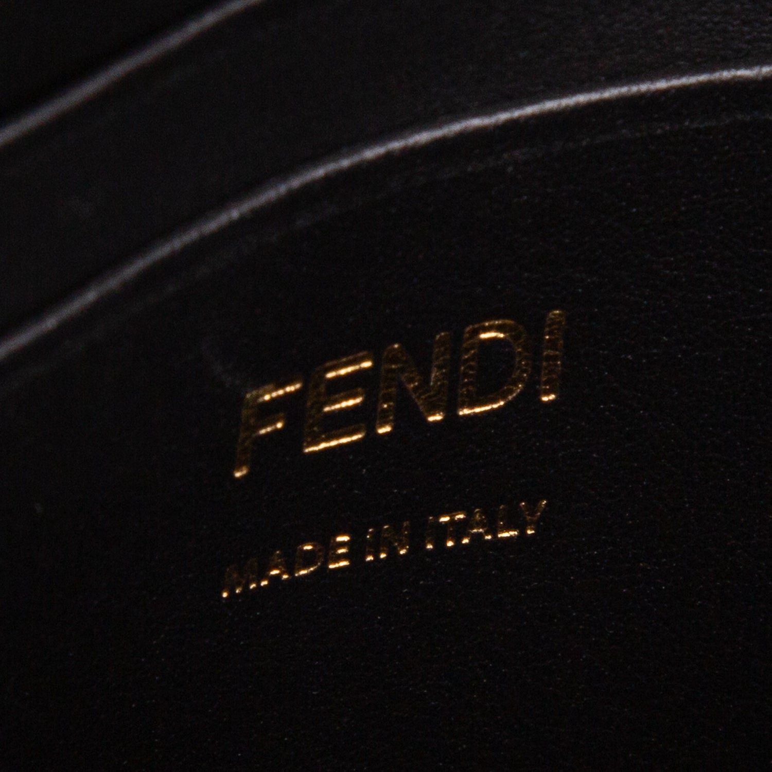 Fendi 2026 Black Nappa Mini FF Embossed Baguette w/ Box, Straps & Receipt