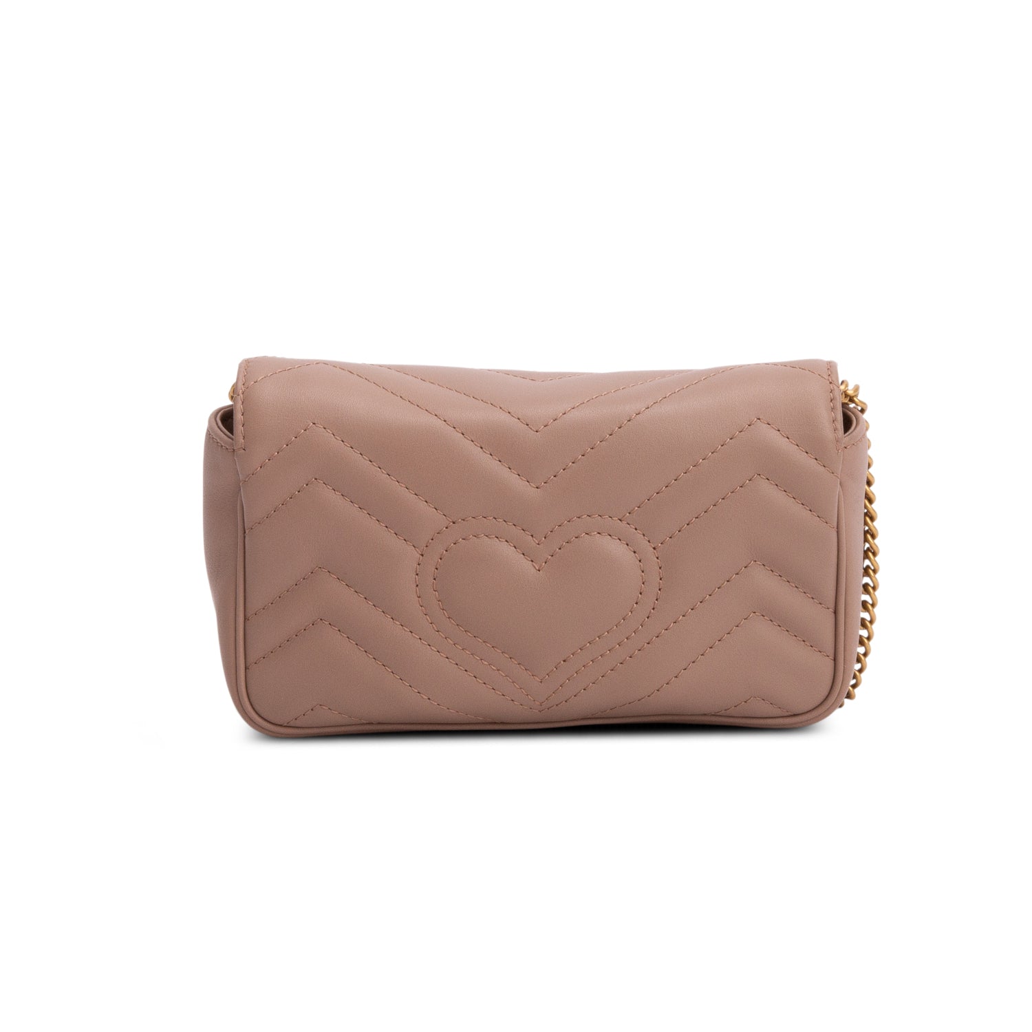 Gucci Pink GG Marmont Matelasse Leather Super Mini Bag