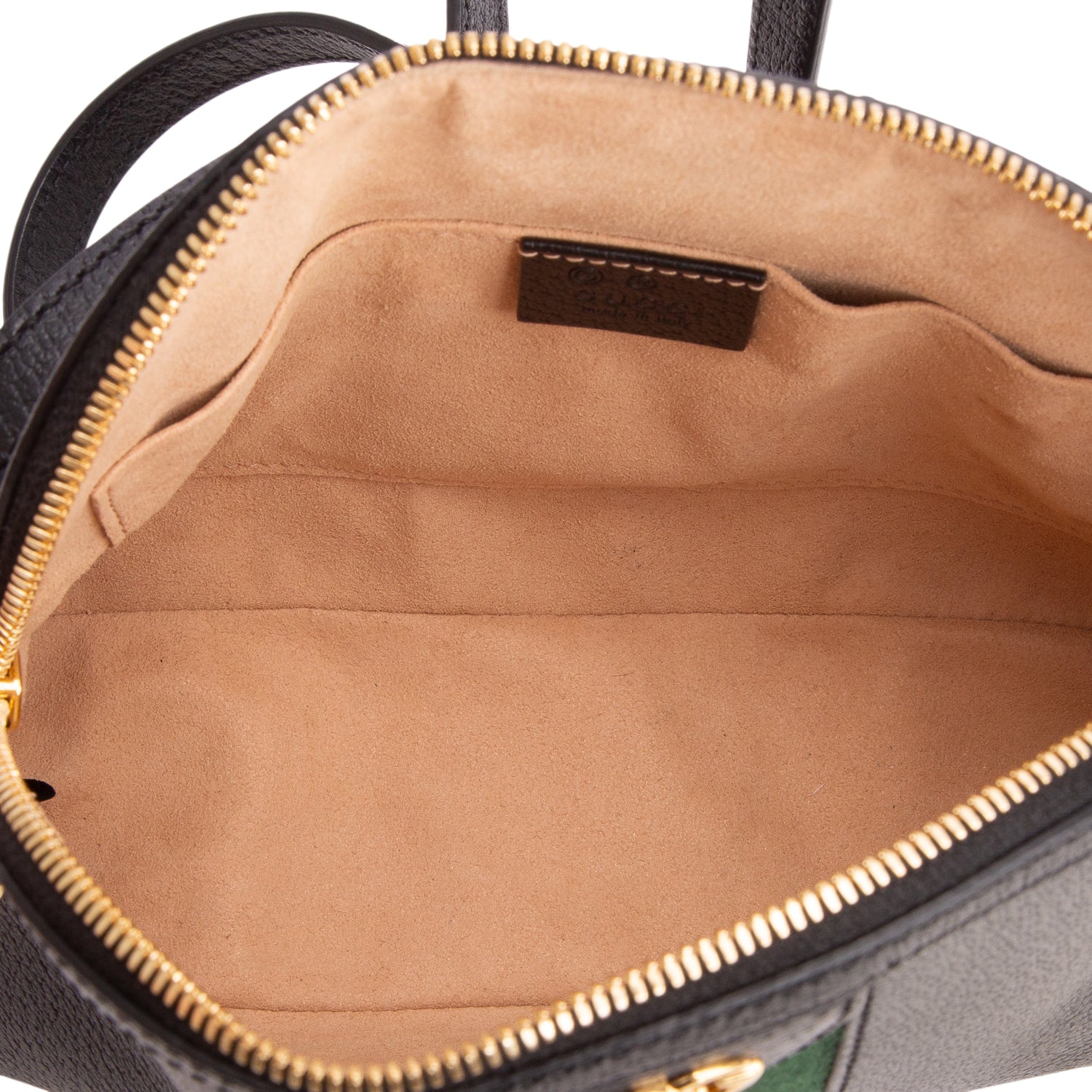 Gucci Black Dollar Calfskin Web Small Ophidia Dome Crossbody Bag