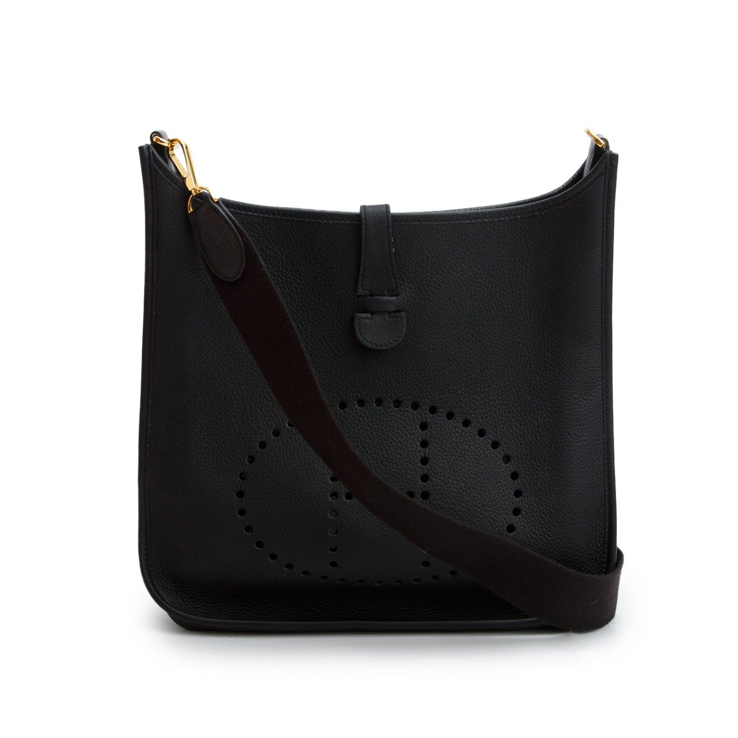 Hermes Noir Taurillon Clemence Evelyne I 33 W/ Box