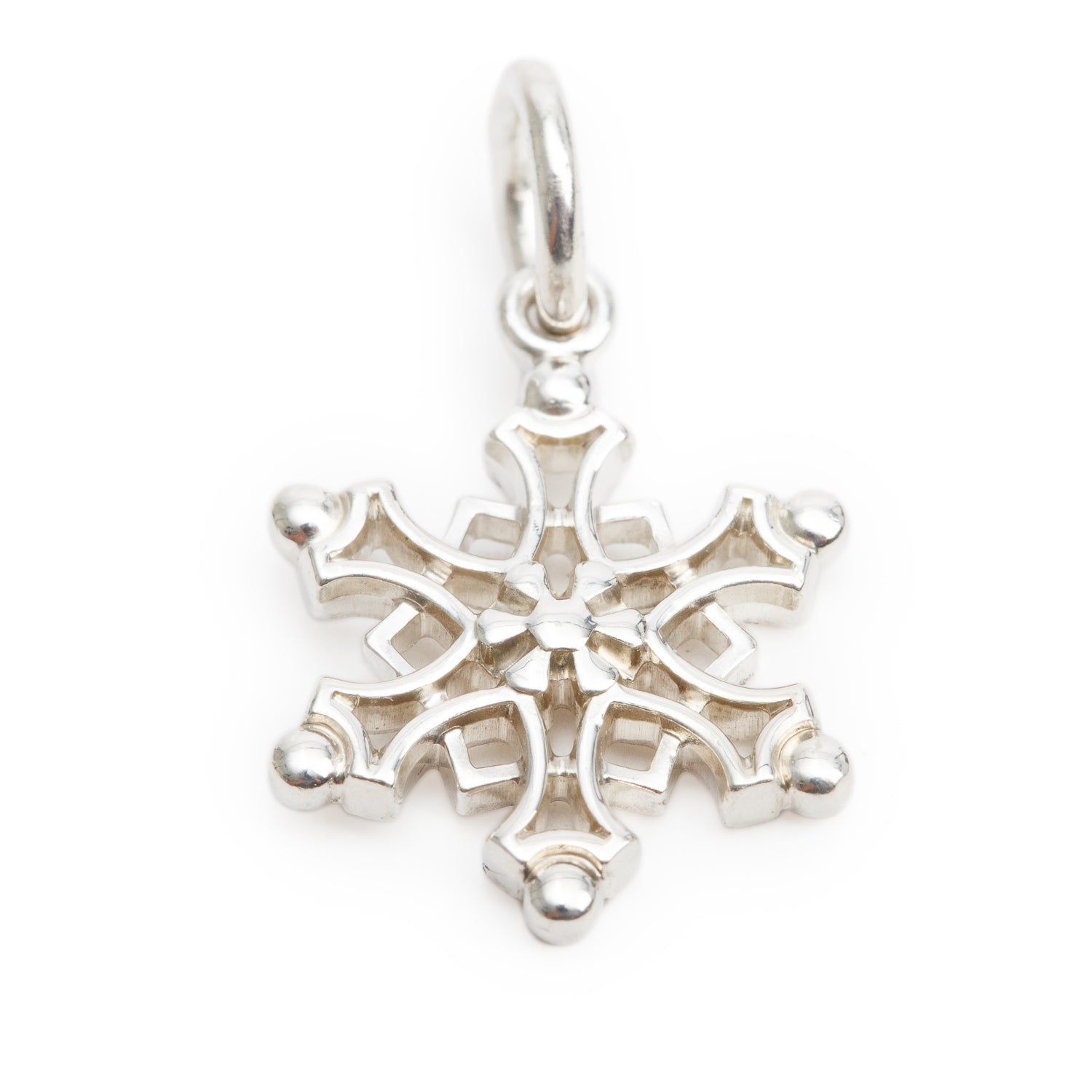 Tiffany & Co. Sterling Silver Snowflake Charm Pendant