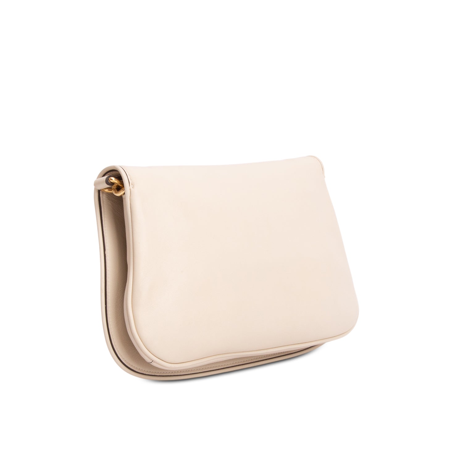 Gucci Cream Calfskin Leather Blondie Shoulder Bag w/ Straps
