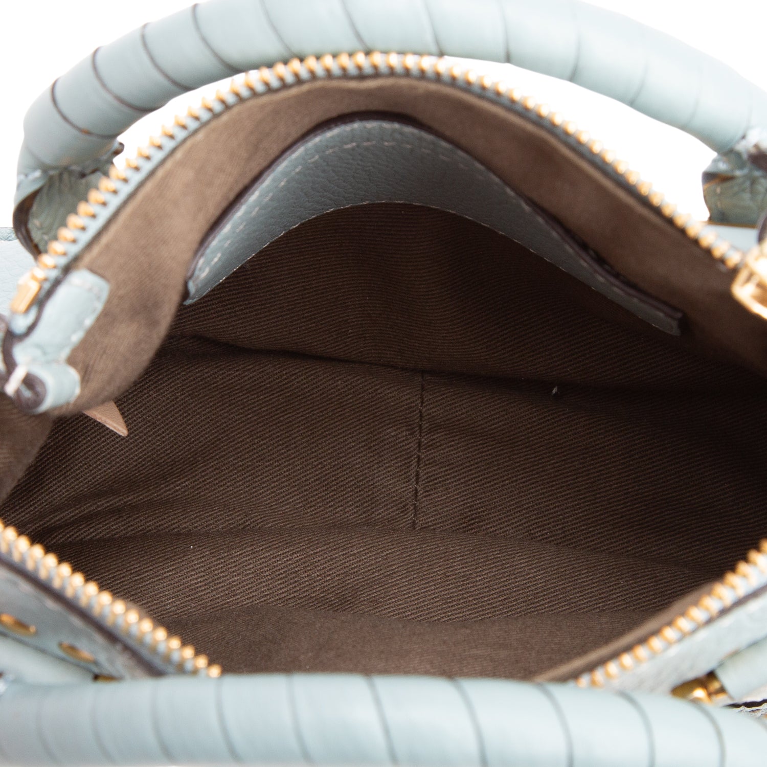 Chloe 2020 Blue Calfskin Mini Marcie Satchel w/ Strap